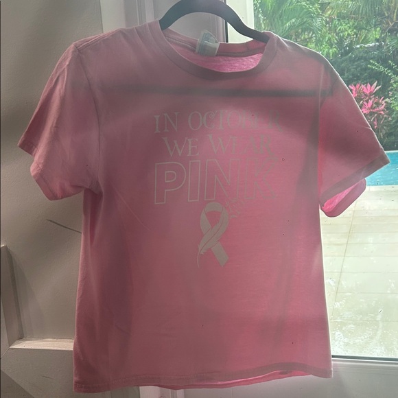 Port and Company Other - Port and Company Pink Kids Short-Sleeve Tee - Breast Cancer Ribbon Graphic